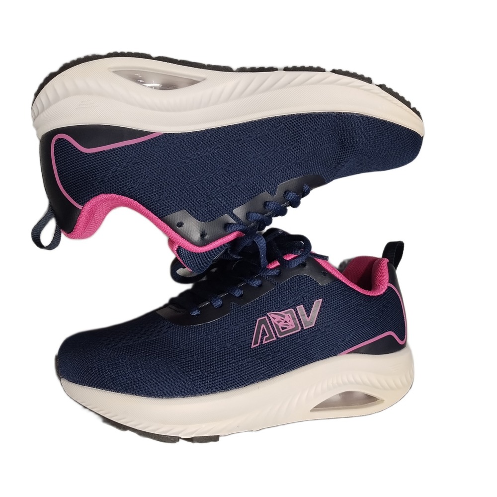 AOV Wide Toe Walking Shoes Women 7 Multi Mesh Upper Comfort Arch Support Lace Up